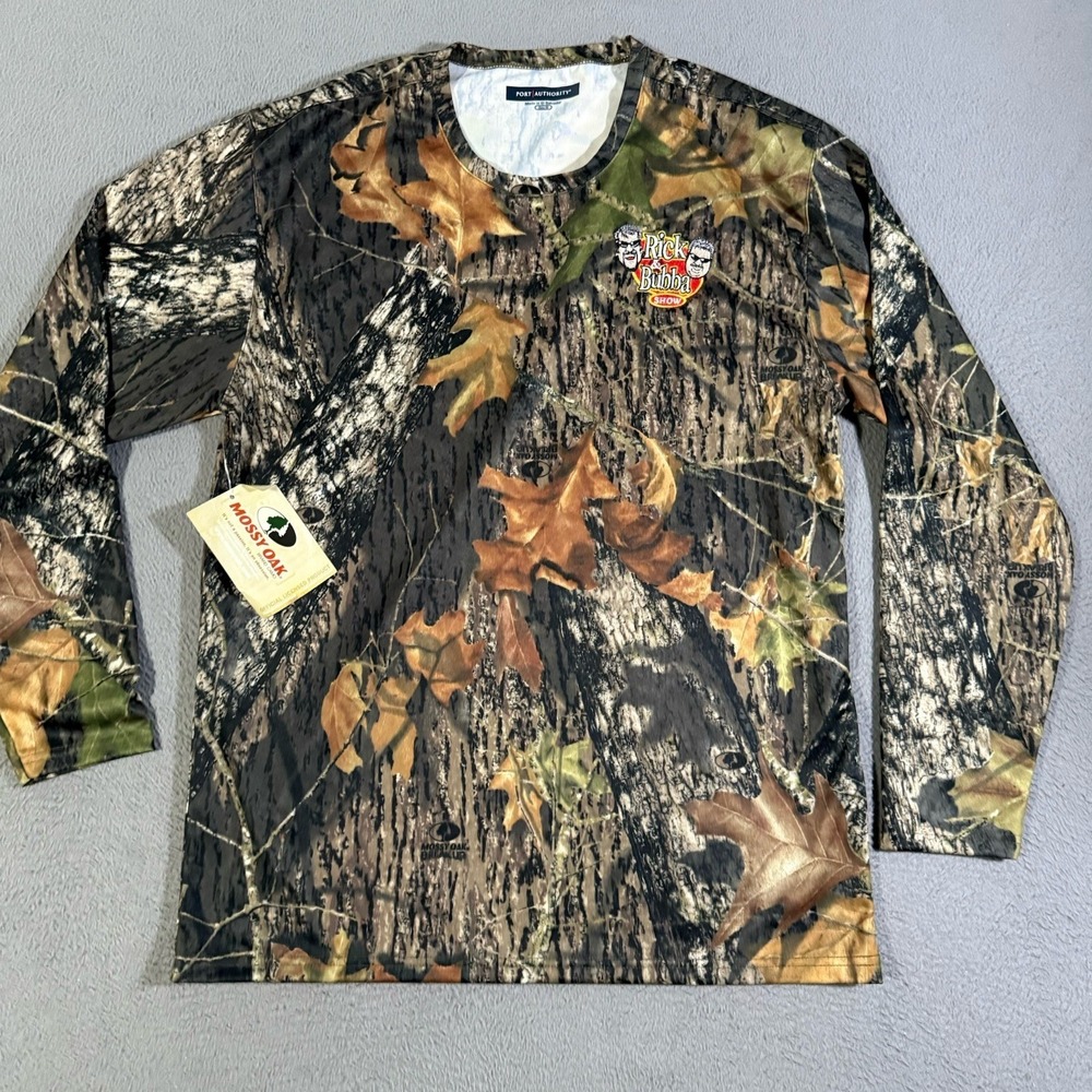 Rick & Bubba Radio Show Mossy Oak Camouflage Long‎ Sleeve T-shirt Medium